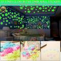 3D stars glow shine in the dark Luminous on Wall Glowing Stickers for Wall Decal Kids Room living room Home Decoration / Fluorescent Night Glowing Stars Wall Sticker. 