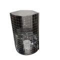 Street Light Bulb Cover (Stainless Steel)-Size (6" x 8")-Silver Color-Bulb Holder Equipped. 