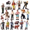 【Funny Bunny Toy Store】Hot 1:25 Human Figure Worker Farmer Action Figure PVC People Model Decor Accessories Toys for Children Gift. 