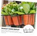 Hanging Flower Rack Rectangular Planter Metal Fence Planters Iron Flowerpot Shelf Outdoor Planters Hanging Planter Hanging Basket Wall Mounted Planters Balcony Plant Baskets. 