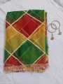 Fashionable Multi Color Gota Design Net Dupatta for Girl & Women Wedding style. 
