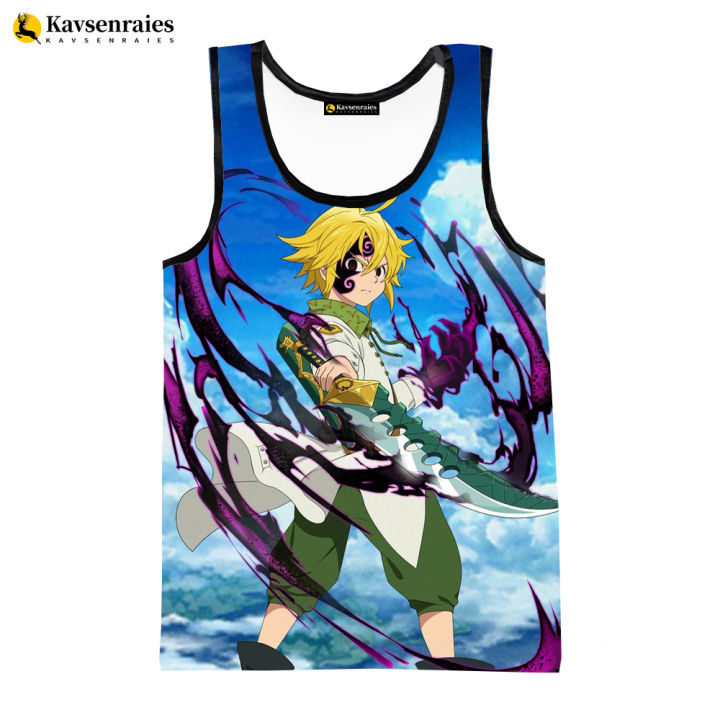 Hot Anime The Seven Deadly Sins Nana Printed 3D Vest Men Women Children Fashion Casual Streetwear Tops Cool Tank Tops Clothes