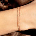 Killer Bzzo New Fashion Simple Beads Chain Bracelet Jewelry Multi-layered Thin Link Chain Bracelet For Women Stainless Steel Chain Jewelry. 