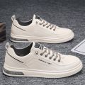 Summer Men's Shoes New Breathable White Shoes Men's Fashionable All-Match Platform Sneaker Casual Flat Shoes Fashionable Shoes. 