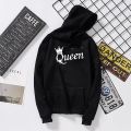 QUEEN Printed hoodie for GIRL & WOMEN kangaroo style winter wear. 