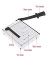 Professional A4 Office Home Paper Cutter Paper Trimmer Machine Heavy Duty Metal Base 12 Sheet Capacity (32.5x25cm). 