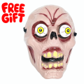 Horror Zombine Mask Cosplay Plastic Moveable Eyes Masks - Cosplay Mask with Gift. 