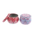 New Tin Tin Box Drum-shaped Party Supply Storage Case Candle Making Kit Holder. 