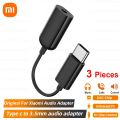 Xiaomi Original Usb Type C To 3.5mm Aux Audio Adapter For Mi 12X 12 11 Pro 11T Redmi K50 Poco F3 Pad 5 Headphone Jack Converter. 