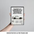 Porsche 911 Turbo Picture Frame For Cars Fan Digital Printed Wall Art. 