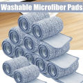 Pack of 2 Washable Durable Replacement Microfiber Pads Dust Push Mop Cloth for Flat Squeeze Mop 33X12CM Clean Cloth Flat Mop Refill Additional Pad Extra Head Micro Fiber Mop Refill Pads Cotton Head. 