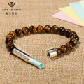Jingdong Jewelry Natural Stone Titanium Steel round Tube Bracelet Personalized Creative Rotary Knob Can Hold Wish Note Bracelet Wholesale. 