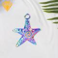 Starfish Necklace Colorful Starfish Pendant Lightweight Stainless Steel Jewelry for Diy Necklace Bracelet Earrings Clothes Diy Bag Pendant. 