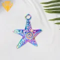 Starfish Necklace Colorful Starfish Pendant Lightweight Stainless Steel Jewelry for Diy Necklace Bracelet Earrings Clothes Diy Bag Pendant. 