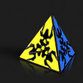 PinShang Qiyi Gear 3x3 Magic Cube Professional Pyramid Cylinder Speed Puzzle Cube. 