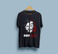 T shirt for Man Money Heist Printed Summer collection Cotton Round Neck Half sleeve. 