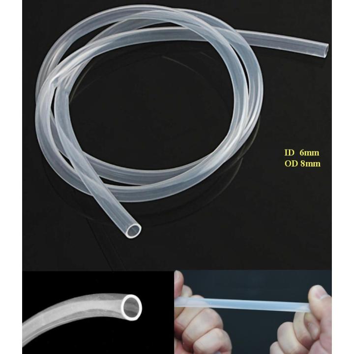 1Meter 6*8mm silicone tube pipe for pump motor carbon rods