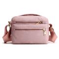 New solid color handbag casual durable nylon shoulder handbag. 