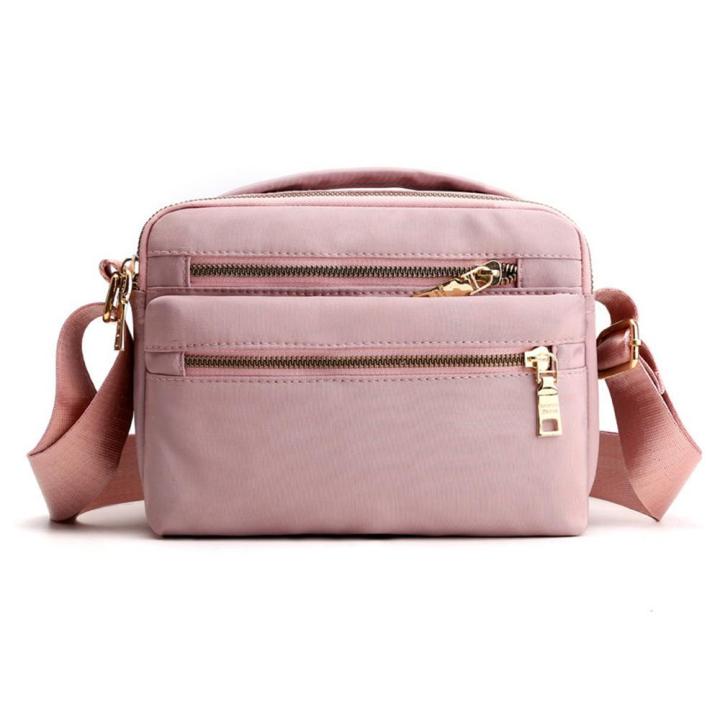New solid color handbag casual durable nylon shoulder handbag