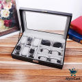 MyleCart 6 Grids Watch and 3 sunglasses Box PU Leather Watch Case Holder Organizer Storage Box Watch Sunglasses box. 