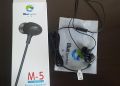 Blue Spectrum M5 Black Handsfree | High-Quality Stereo Earphones with Deep Bass | High-Quality Wired Headphones for All Mobile Phones. 