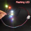5pc Flashing Led SMD 0805 3V Blink Led Lamp Model Train Pre-soldered Micro Litz Railway Layout for Toy Gundam Lighting 60cm wire. 