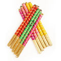 6 Pairs Of Colorfully Dandiya Sticks For Mehndi Dancing Functions. 