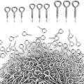 Colorfulaima 200PCS Screw Eye Pins for Keychain Making – Durable, Rust-Resistant Mini Metal Hooks for DIY Jewelry, Crafts & Home Décor. 