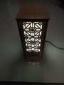 Table Lamp, Wooden Square Laminated MDF, Laser Cut, Home Decor. 