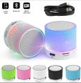 Mini Portable Bluetooth & Rechargeable Speaker with Light + SD Card + USB Supported Multi Color. 