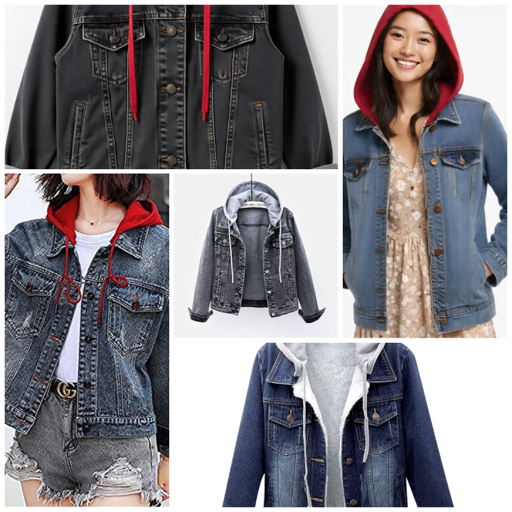 Oversized Ladies Denim Hoodie