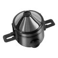coffee filter funnel grid coffee leak tea leak filter with handle mesh leak 304 stainless steel. 