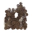 4-hole 100-piece brown buttons pack. 