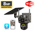 8MP Dual Lens 6K Ultra HD WiFi Solar CCTV Camera | Wireless IP Cam with 10x Zoom, PIR Motion Detection, Color Night Vision | Ideal for Garage, Shop, Office & Home Outdoor Use | 8000mAh Battery Backup | V380 Pro App. 
