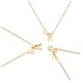 Letter Alphabet Heart Pendant Necklace First Name Plated Metal Chain Women Girls Gift. 