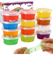 Pack of 12 Slime For Kids Magic Crystal Soft Slime Fluffy Slime Playful Kit For Boys & Girls. 