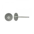 10 pcs- 5 PAIRS Anti Allergenic Stainless Steel Earring top Base- Pin Studs- Earring - Jewelry Making Findings - tops base- ear stud base. 