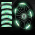 20 Pieces Car Wheel Luminous Reflective Stickers Auto Rim Reflective Strips Night Driving Accessories. 