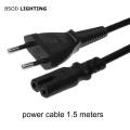 BSOD Electric Cord EU Power Cable 2Pin Cable 1.5Meter 250V 2.5A US Power Cord UK Supply Cable Lead Wire Power for Electrique. 