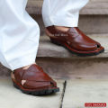 Norozi Kheri AKA Nawabi Kheri - Hand Crafted Mustard Shine Quetta Norozi Chappal With Double Sole - Hand Made Footwear Pure Leather - Norozi kheri for men - The Adi Store. 