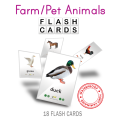 Farm & Pets Flash Cards - 8004. 