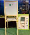 KIDS WOODEN DOUBLE SIDED LEARNING AND DRAWING BOARD WITH EASELS. 
