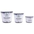 Ceramic Decorative Plant Pots 3 Sizes Set. 