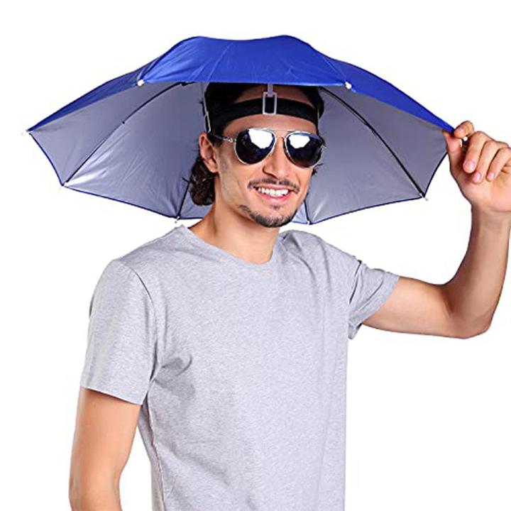 Sun Protection Umbrella Hat Head-Mounted Sunshade Overhead Fishing