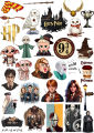 Harry Potter Aesthetic Sticker Pack (27 Pcs) - Hogwarts Wizarding World & Chibi Character Decals for Laptops, Mobiles & Journals 2Inchx2Inch Each Sticker Size. 