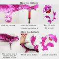 Yellow Baby Sharkk Shape Foil Balloon Decoration Cartoon Foil Balon For Baby Boy & Baby Girl Birthday Decoration Pre School Kids Born Day Celebration Helium Baloon Reusable Balloon For Birthday Parties Decor Cartoon Fish Party Supplies. 