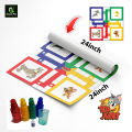 Ludo Game - 24''x24'' Ft Board | Printed on Flex | Large & Foldable | with Gotte Set | Designed for Kids Who Love Cartoon Characters like Tom & Jerry, Doraemon, and Mickey Mouse | Classic Family Game. 