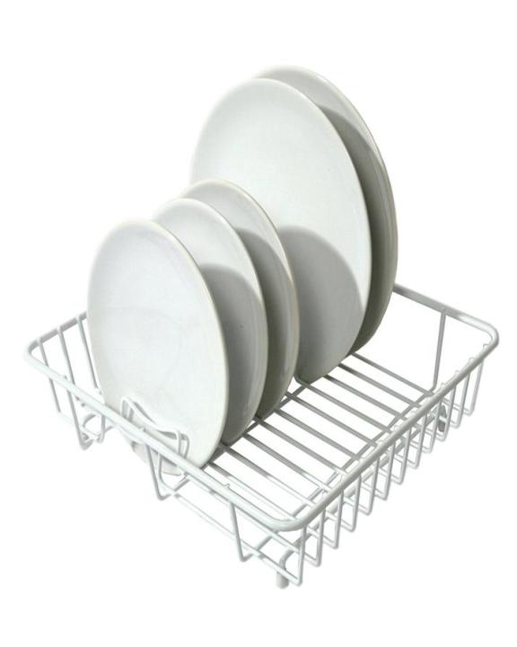Luxury Heavy Duty Popular Dishes, Plates Wire Rack, Mugs, Glasses Drainer, Kitchen Essential (White)