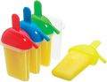4PCS SET Ice Lolly Mold PP Straw Design Reusable Ice Popsicle Ice Pop Makers DIY Homemade Ice Cream Popsicle Tray Kitchen Frozen Tool, Color Random. 