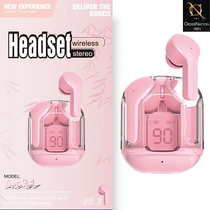 AirPods Pro & Air 31 Wireless Earbuds Bluetooth 5.0, Super Sound Base, Charging Case and Extra Earbuds, Pop-Up Feature Compatible with All Devices